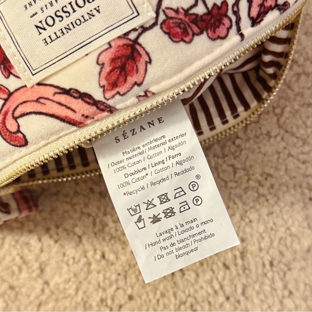 Sezane x Antoinette Poisson Collab Zippered Pouch (NEW) - Picture 4 of 4